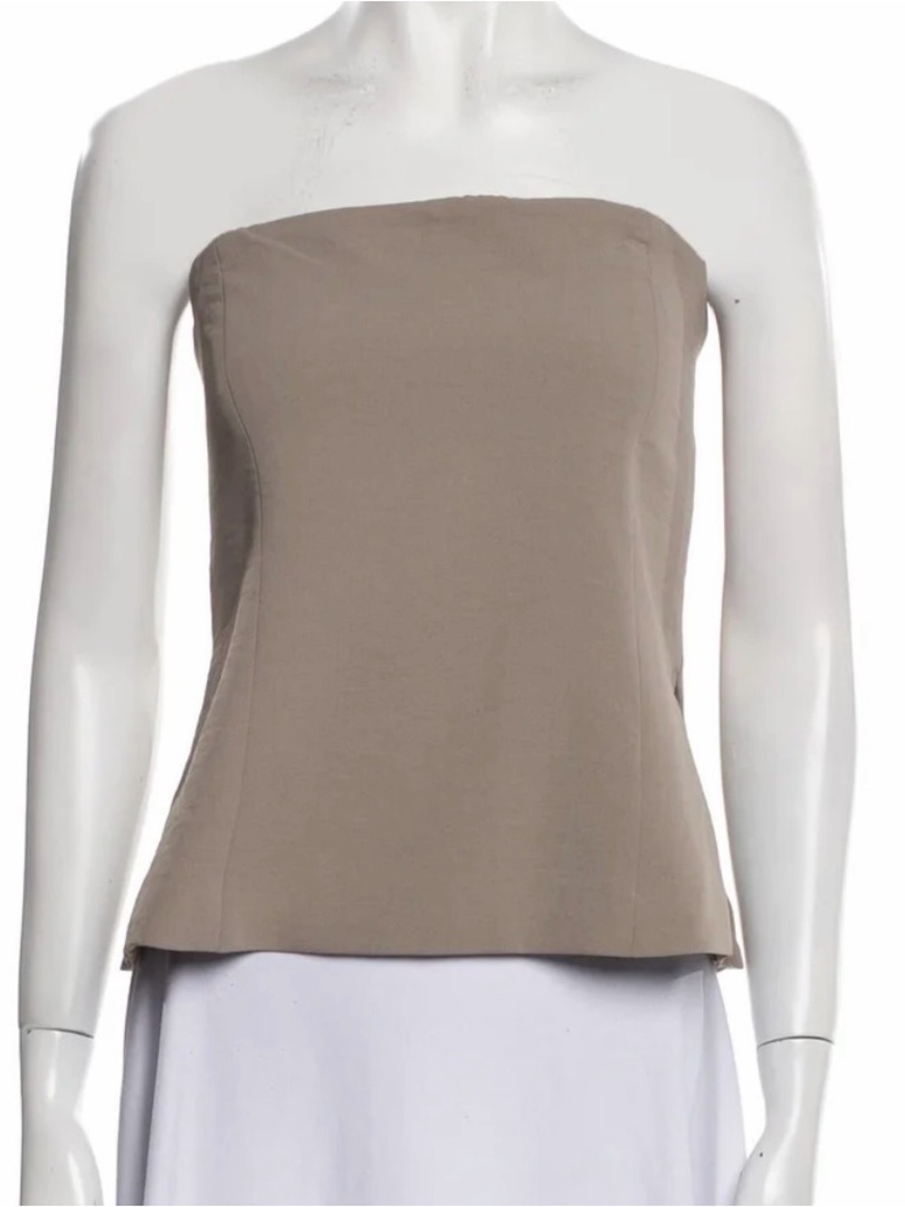 Christian Lacroix Taupe Strapless Top Size 8 Bustier Minimalist
